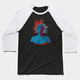 Medusa gorgon statue bust design - dark version Baseball T-Shirt
